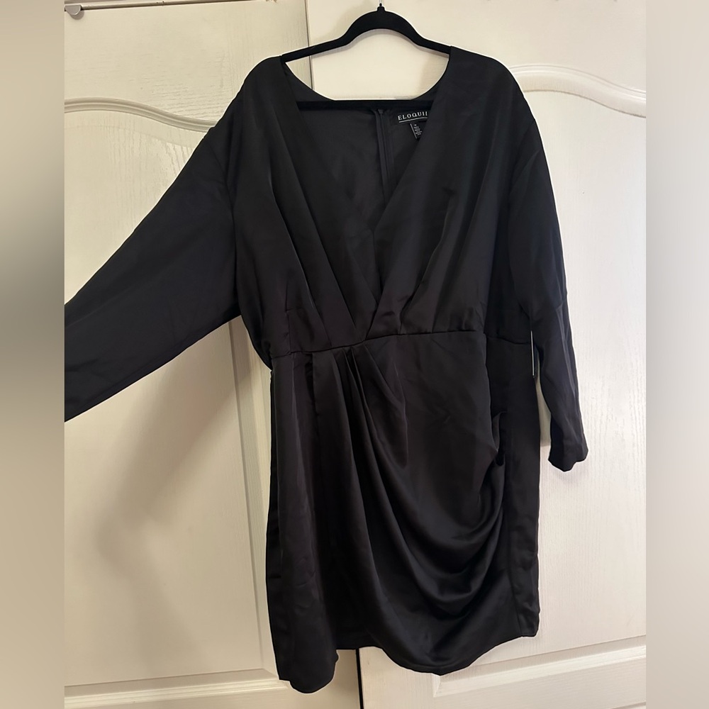 Black Eloquii Satin Dress